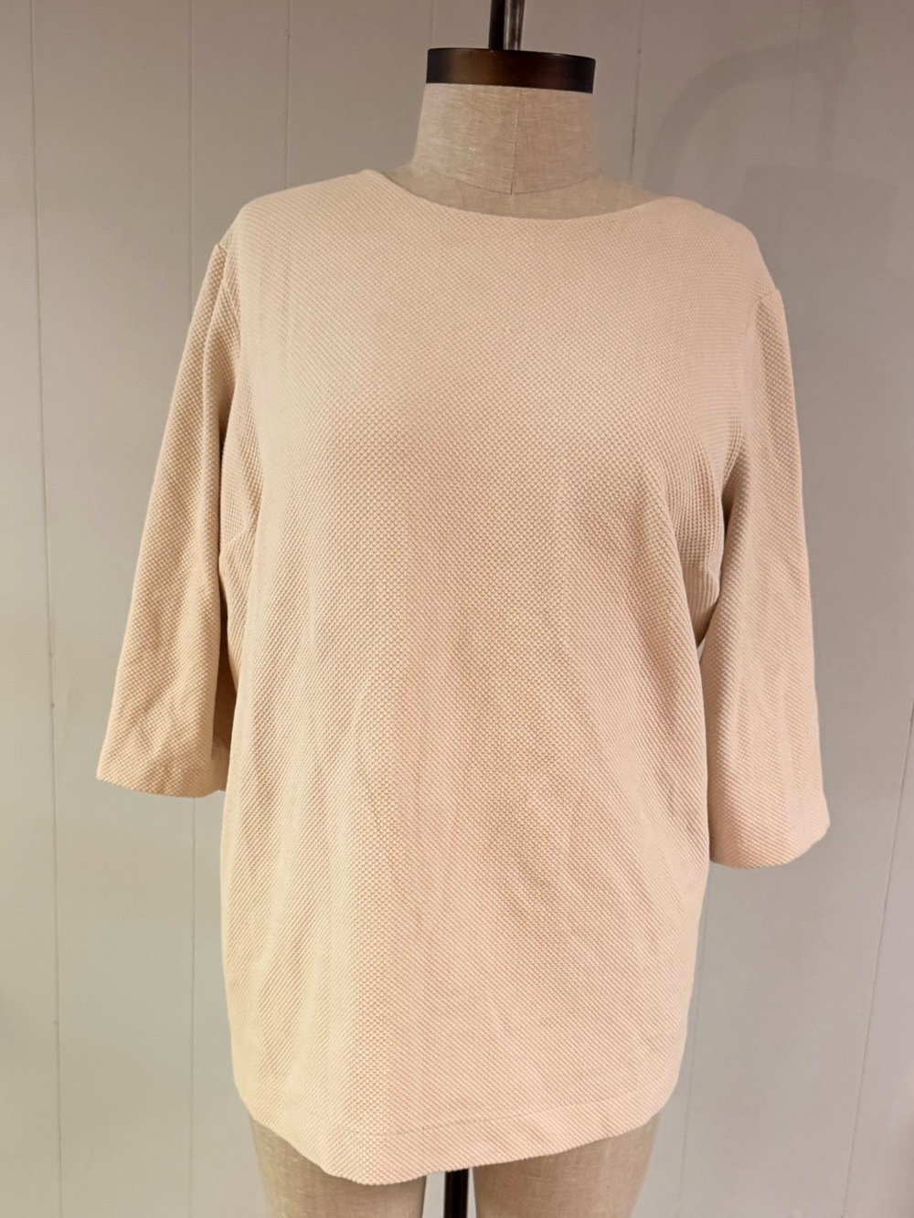 Everyday Textured Tunic Top in Light Pink